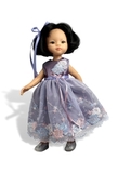 Платье из тафты с кружевом - На кукле. Одежда для кукол, пупсов и мягких игрушек.
