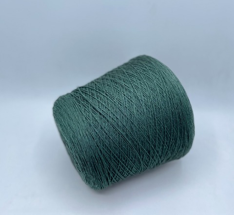Бобинная пряжа (пр.Италия).art-Plume 380/100гр, 100%Меринос, цвет-Приглушенно-зеленый , арт.27651