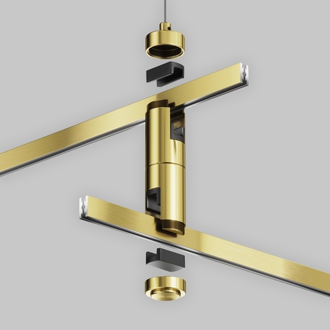Комплектующие для систем освещения с токоведущими элементами Maytoni Accessories for tracks flarity TRA157SW-D1-BS