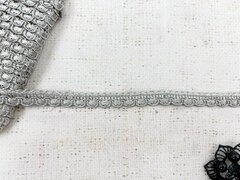 Тесьма плетёная, ш. 1 см, серо-зелёный