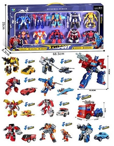 Набор Роботы 10в1, 69*35