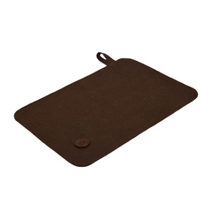 Коврик коричневый с деревянным логотипом 
