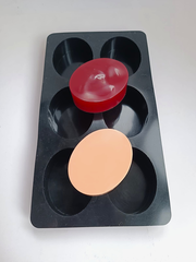 Силиконовая форма  Овалы средние 6шт/лист