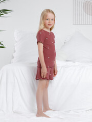 пижама  для девочки  К 1652/шоколадный десерт,сердечки