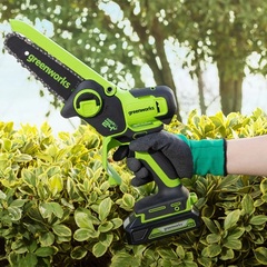 Цепная мини-пила Greenworks GD24CSMNX 24V (15 см) аккумуляторная, без АКБ и ЗУ