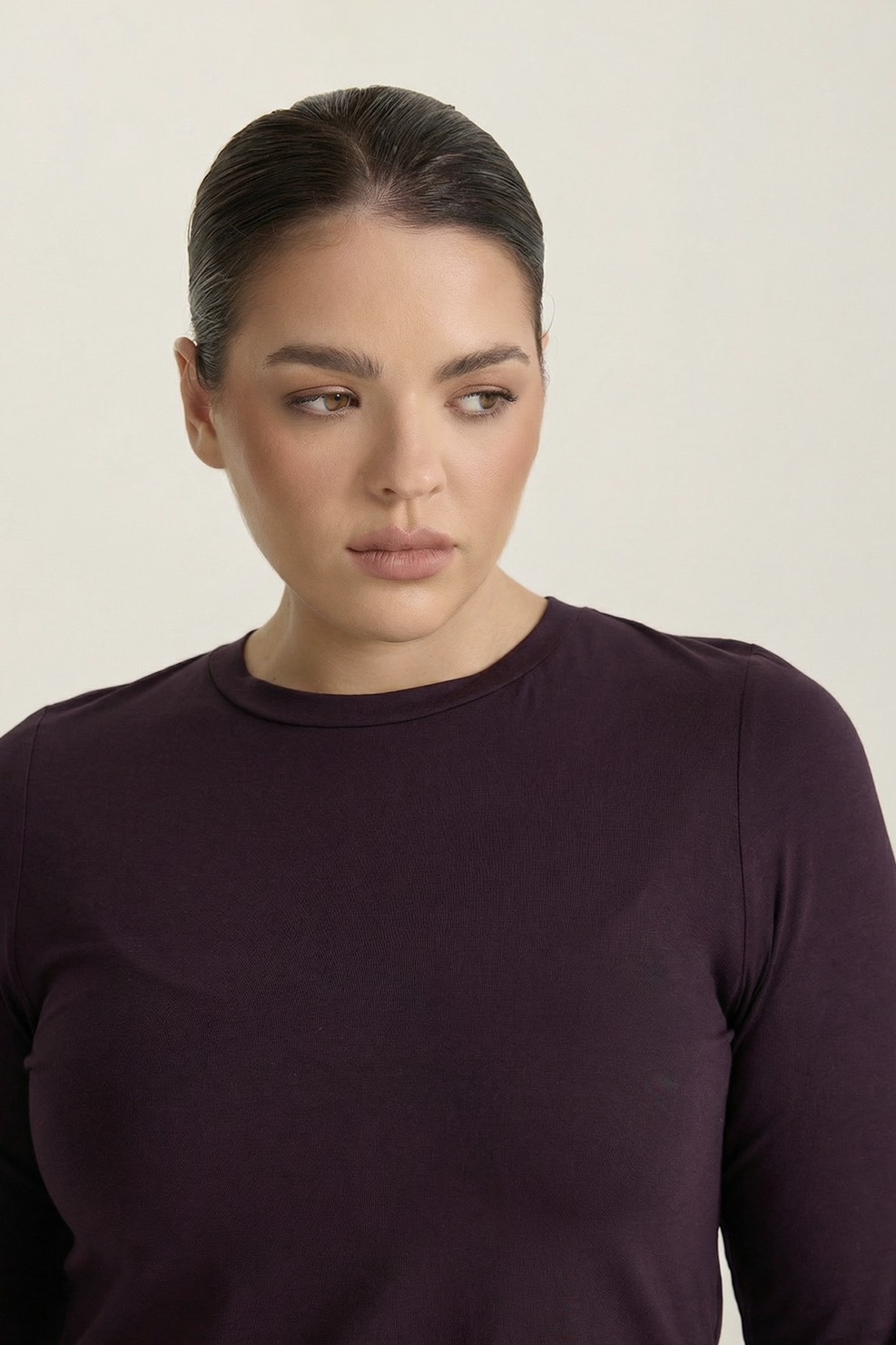 Лонгслив из трикотажа, инжир