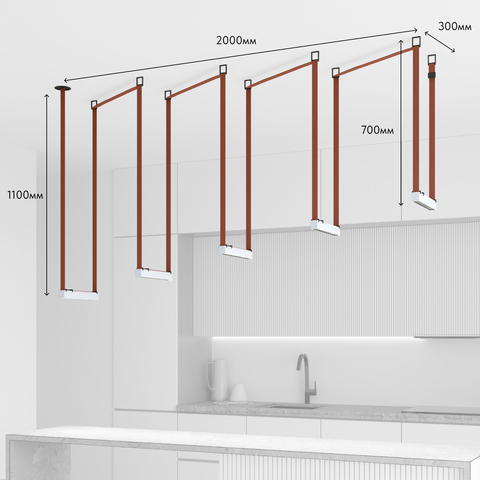 Комплект ременной трековой системы Denkirs Belty Set DK55SET17-01-BR