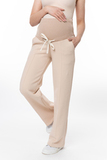 Утепленные брюки для беременных 16033 светло-бежевый