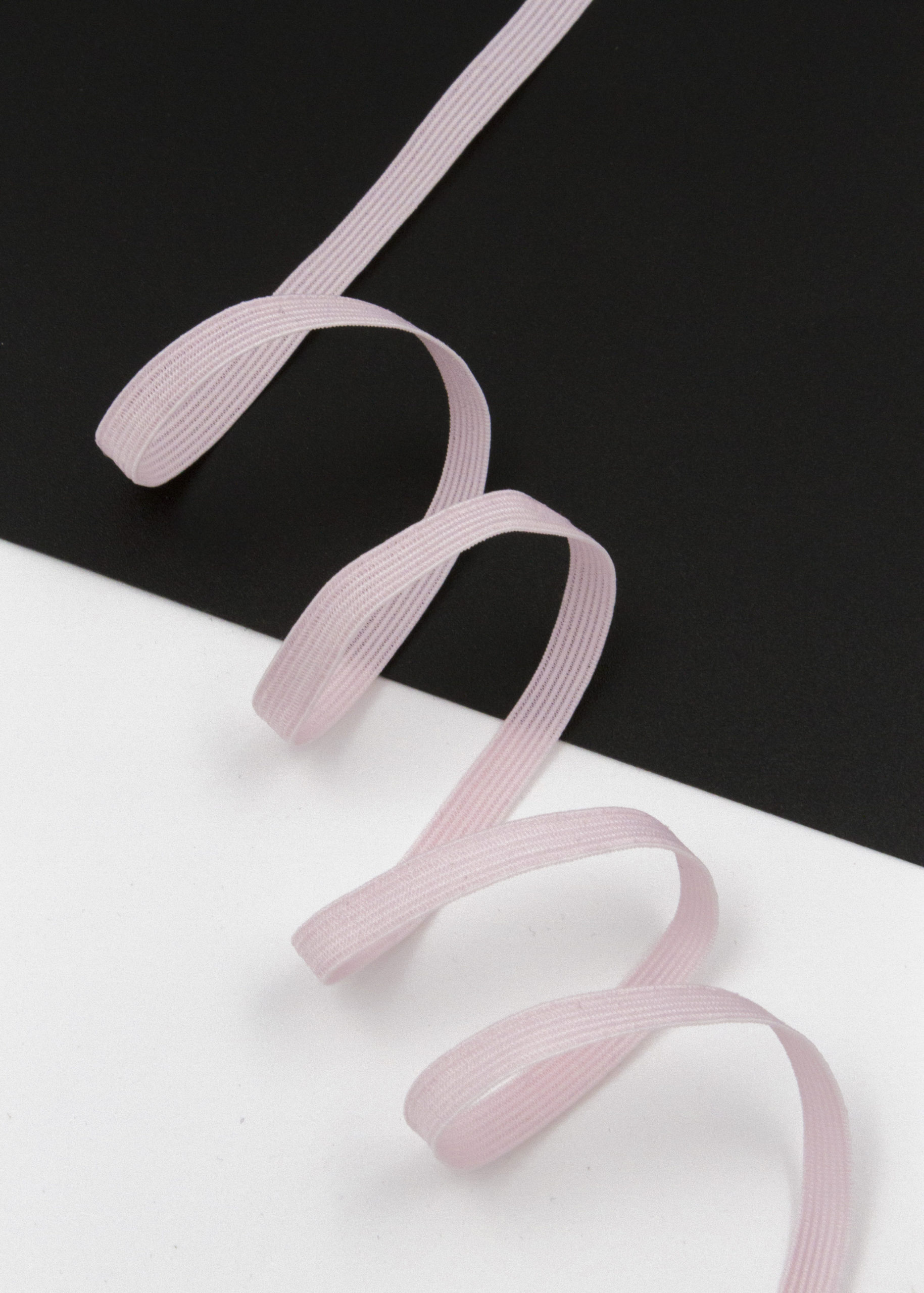 Резинка узкая бельевая нежно-розовая ширина 6 мм