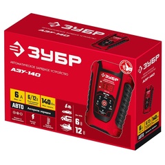 ЗУБР АЗУ-140, 6/12 В, 6 А, автоматическое зарядное устройство (59310)