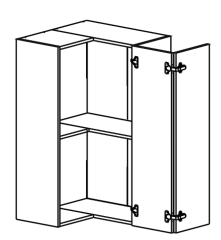 Кухня Бостон шкаф верхний угловой прямой 600/2