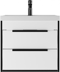 Тумба подвесная Форта (Forta) B2 Белый Домино под умывальник 