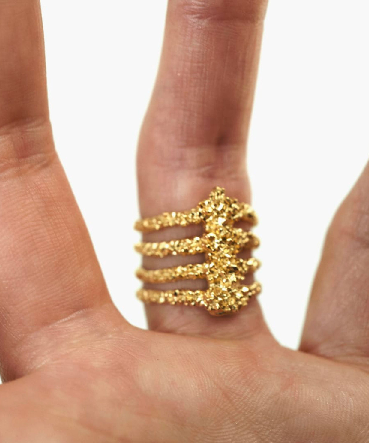 Кольцо Crystalline Spine Gold