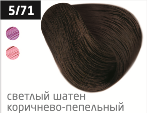 OLLIN SILK TOUCH  5/71 светлый шатен коричнево-пепельный 60мл Безаммиачный стойкий краситель для волос