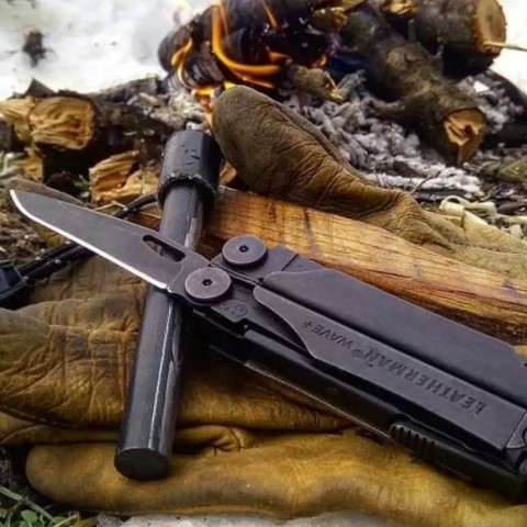 Мультитул Leatherman Wave Plus Black, нейлоновый чехол Molle, 18 функций (832526) цвет чёрный | Multitool-Leatherman.Ru
