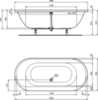 Ванна овальная 180х80 см Ideal Standard Connect Air E106801