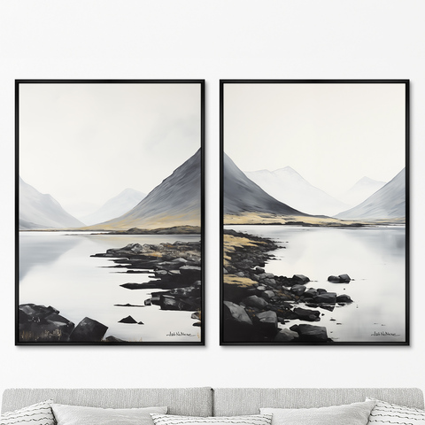ArtNoMore - Набор из 2-х репродукций картин на холсте Landscape collection, Calmness, 2024г.