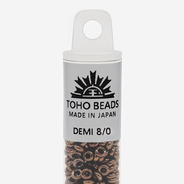 Японский бисер TOHO Demi 8/0 (№224), металлизированный, непрозрачный глянцевый