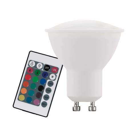 Лампа RGB LED диммир. с пультом ДУ Eglo RGB-W INFRARED LM-LED-GU10 4W 220Lm 3000K  10686