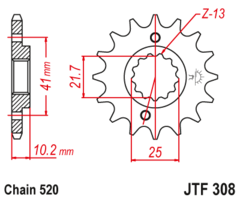Звезда ведущая JTF 308.15 gsx-r 1100 xt 660 nx 650