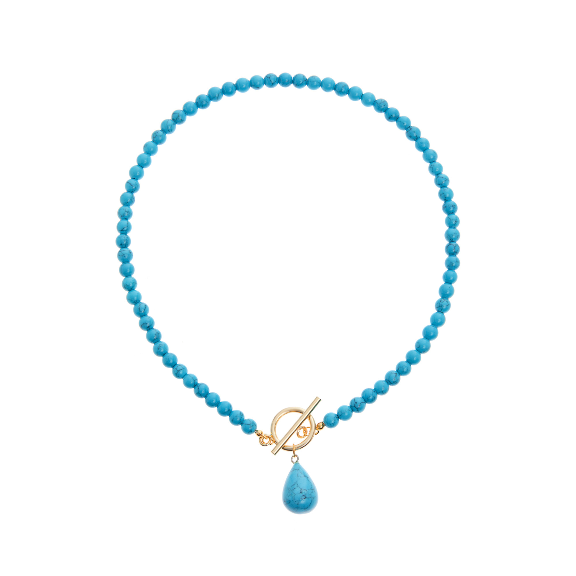 HOLLY JUNE Колье Drop Necklace – Turquoise колье holly june carabiner necklace turquoise