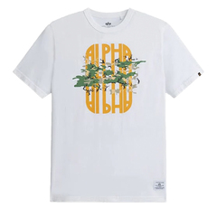 Футболка Alpha Industries Alpha Camo Tee White (Белая)