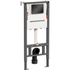 Ceramica Nova CN121002MB Система инсталляции для унитазов CERAMICANOVA Balance с кнопкой смыва Square, цвет черный матовый, с