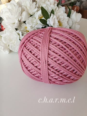 Pink Polyester cord 5 mm