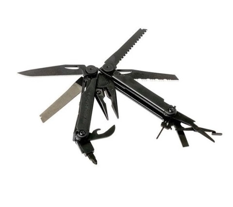 Мультитул Leatherman Wave Plus Black, нейлоновый чехол Molle, 18 функций (832526) цвет чёрный | Multitool-Leatherman.Ru