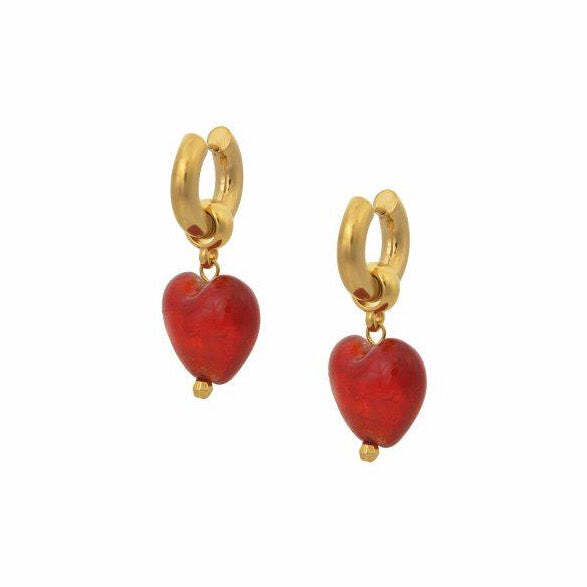 Серьги Heart of Glass Earrings – Red