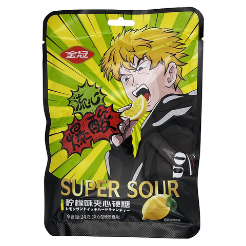 Кислые конфеты Super Sour со вкусом лимона 24 г