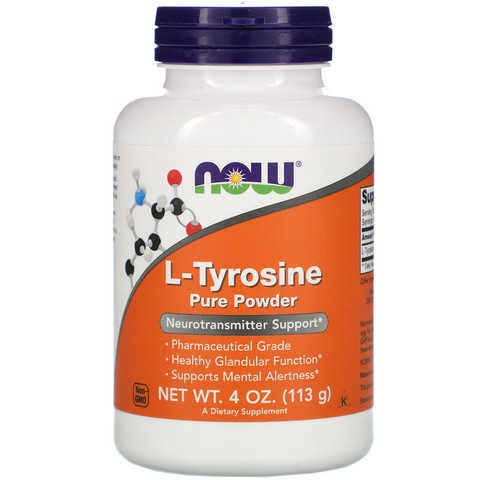 Now Foods, L-тирозин, чистый порошок, 113 г (4 унции)