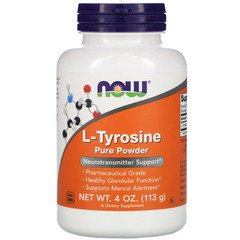 Now Foods, L-тирозин, чистый порошок, 113 г (4 унции)