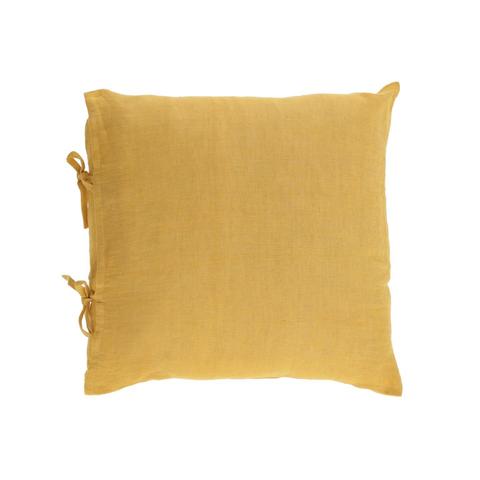 Чехол для подушки Tazu из 100% льна горчичный 45 x 45 cm