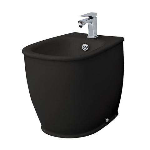 AZB002 03 00 nero*1 Artceram AZULEY  Биде напольное приставное 36*52см c креплением, с 1 отв под смеситель  цвет черный
