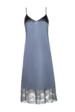 Платье-комбинация из шелка с кружевом