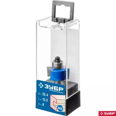 ЗУБР 25.4 x 13 мм, хвостовик 8 мм, фреза фальцевая, Профессионал (28758-25.4)