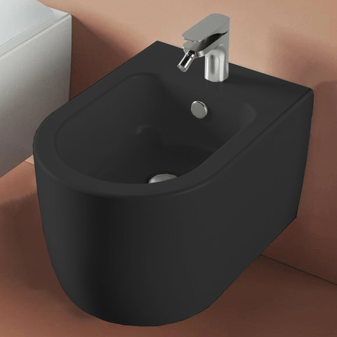 MNB001 17 00 Artceram MONET Биде подвесное 36х52 см, 1 отверстие, цвет черный матовый
