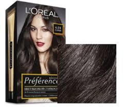Краска для волос loreal preference тон 4 01 париж глубокий каштан