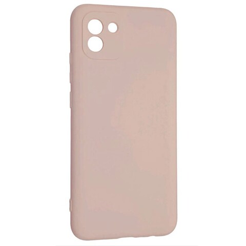 Силиконовый чехол Silicone Cover для Samsung Galaxy A03 (Бежевый)