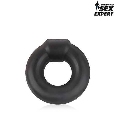 Черное силиконовое круглое эрекционное кольцо Sex Expert - Sex Expert SEX EXPERT SEM-55152