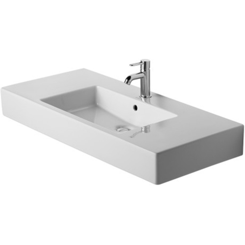 Duravit Vero Раковина для мебели с перел., с 3 отв. под смес., 1050x490мм, Цвет: Белый 329100030