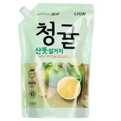 Средство для мытья посуды "Зеленый мандарин" мягкая упаковка LION Unripe Green Tangerine 290 мл