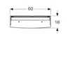 Зеркальный шкаф Geberit Option Basic с подсветкой, две двери: B=60см, H=67.5см, T=14см, Тип штекера=CEE 7/16, белый / лакированный матовый, с зеркальным покрытием внутри и снаружи