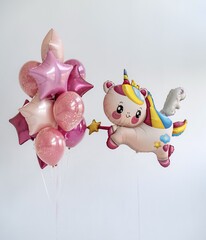 Фигура гелиевая Единорог летающий