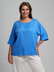 Блузка Летний драйв-2 Виотекс ГОЛУБОЙ