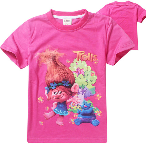 Тролли футболка детская Розочка и Здоровяк — Trolls T-shirt