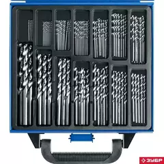 ЗУБР ПРОФ-А, 99 шт, (1-10 мм), сталь Р6М5, класс А, мет.бокс, набор сверл по металлу, Профессионал (29625-H99)