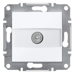 РОЗЕТКА TV ПРОХОДНАЯ С/У 1-ГНЕЗДО МЕХ БЕЛЫЙ ASFORA /SCHNEIDER/