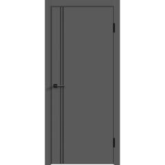 Купить Межкомнатная дверь ПЭТ Альтекс-4 графит кромка Al чёрная